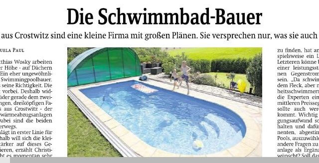 K.IM.S. GmbH Poolbau Artikel Sächsische Zeitung